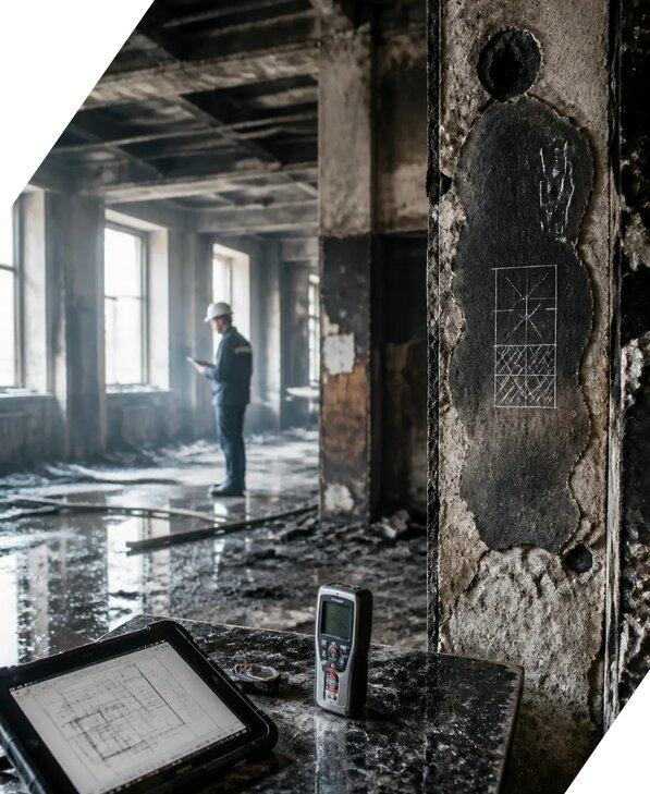 Обследование зданий после пожара в Сланцах от 15498 р. | ЭкспертизаРоссия