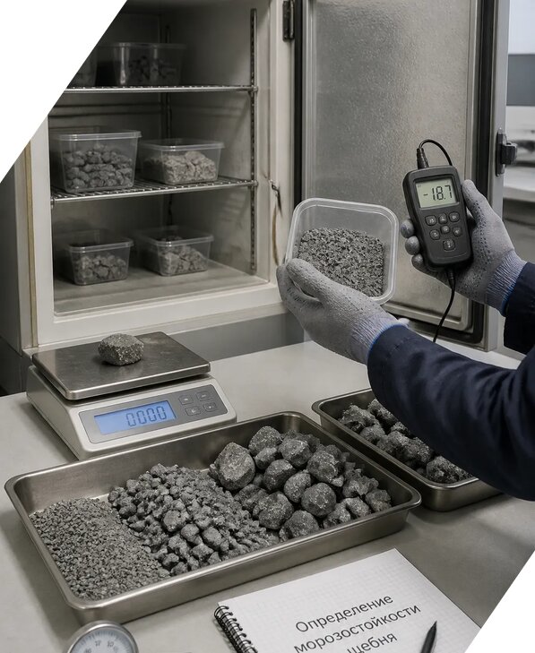 Определение морозостойкости щебня в Сланцах от 3616 р. | ЭкспертизаРоссия