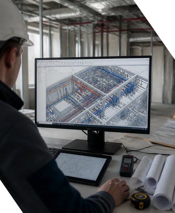 Создание BIM модели инженерных сетей для объектов в Сланцах